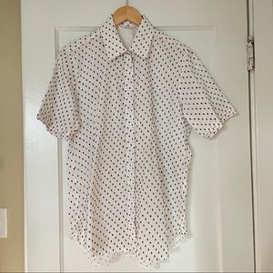 Céline Oversized White Button Down Blouse